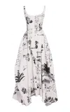 Erdem Printed Metalized-cotton Midi Dress In Multi