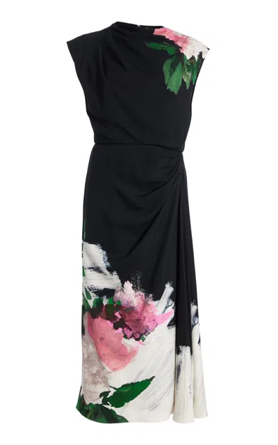 Erdem Printed Midi Dress In Multi