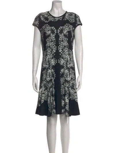 Pre-owned Erdem Printed Mini Dress In Black