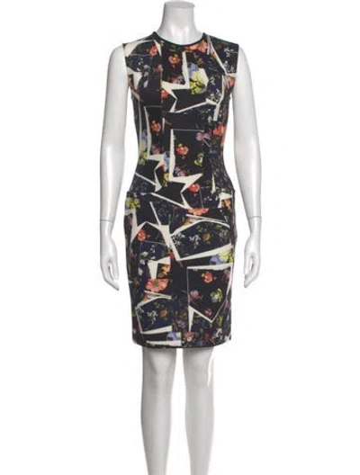 Pre-owned Erdem Printed Mini Dress In Blue