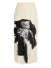 Erdem Printed Pencil Skirt In White