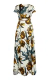 Erdem Printed Short-sleeve Gown