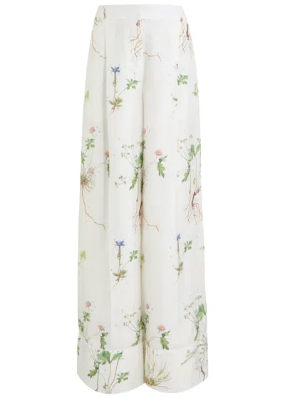ERDEM ERDEM PRINTED SILK PYJAMA TROUSERS