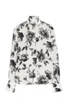 Erdem Printed Silk Shirt In White