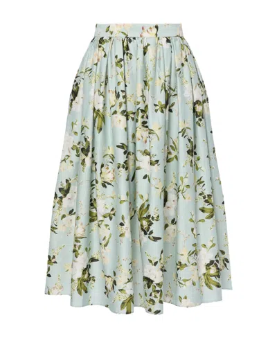 Erdem Printed Skirt In Gray