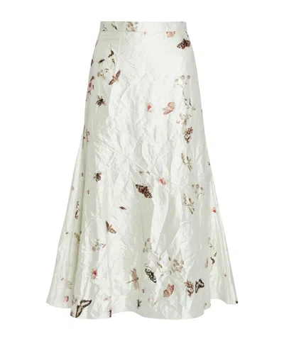 Erdem Printed Skirt In White
