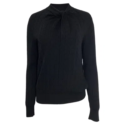Erdem Rae Twisted-neckline Sweater In Black Cotton