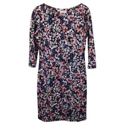 Pre-owned Erdem Reese Floral Knee-length Dress In Multicolor Viscose In Black