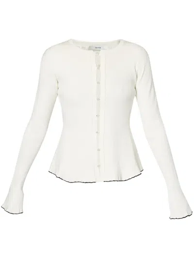 Erdem Ribbed Blouse In Nude