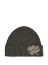 Erdem Ribbed Embellished Beanie In Gray
