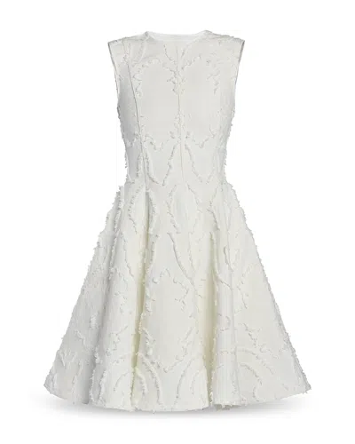 Erdem Round Neck Short Dress In White