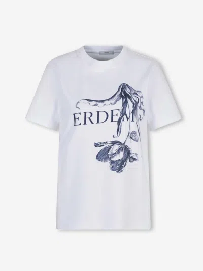 Erdem Round Neck T-shirt In White