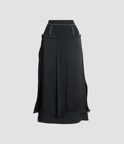 Erdem Satin Cady Midi Skirt