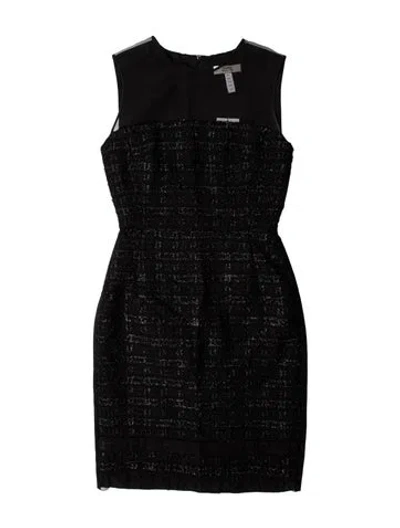 Pre-owned Erdem Scoop Neck Mini Dress In Black