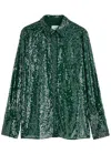 ERDEM ERDEM SEQUIN-EMBELLISHED CHIFFON SHIRT