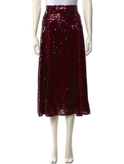 Pre-owned Erdem Sequin Embellishments Midi Length Skirt W/ Tags