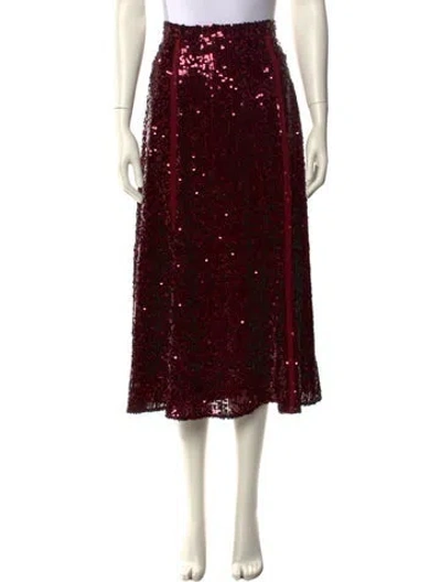 Pre-owned Erdem Sequin Embellishments Midi Length Skirt W/ Tags
