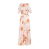 Erdem Shell Pink Silk Long Dress
