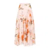 Erdem Floral Print Asymmetric Midi Skirt