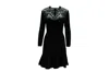 Erdem Short Dress With Lace Panel In Black Viscose In Black