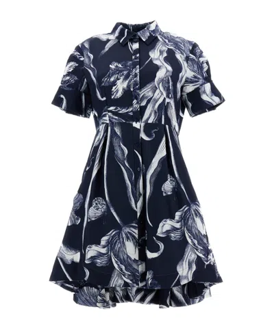 Erdem Floral Print A-line Dress In Animal Print