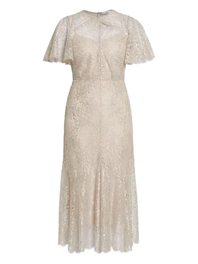 Erdem Short-sleeve Dress In Neutral