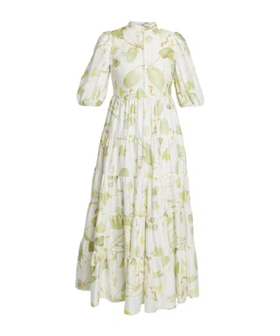 ERDEM SHORT SLEEVE MIDI DRESS
