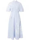 Erdem Cotton-poplin Midi Shirt Dress In Blue