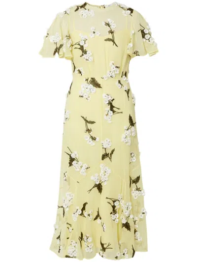 ERDEM SHORT-SLEEVE MIDI DRESS