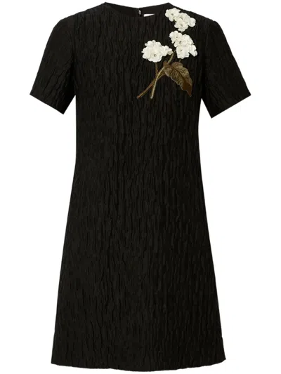 Erdem Short-sleeve Mini Dress In Black