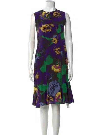 Pre-owned Erdem Silk Knee-length Dress In Black