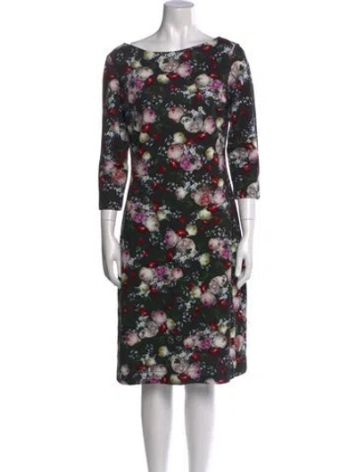 Pre-owned Erdem Silk Knee-length Dress In Black