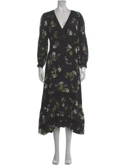 Pre-owned Erdem Silk Knee-length Dress In Black