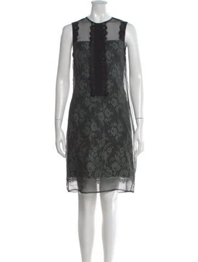 Pre-owned Erdem Silk Knee-length Dress In Black