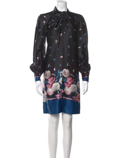 Pre-owned Erdem Silk Knee-length Dress In Black