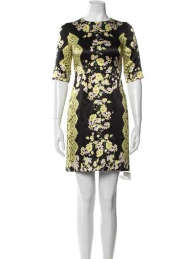 Pre-owned Erdem Silk Knee-length Dress In Black