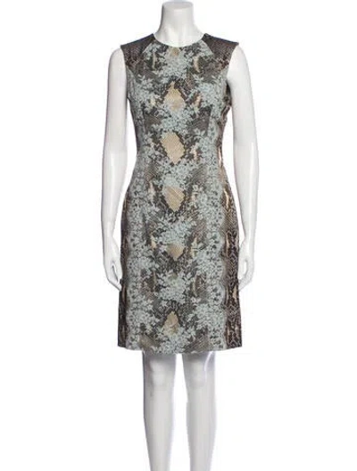 Pre-owned Erdem Silk Knee-length Dress In Brown