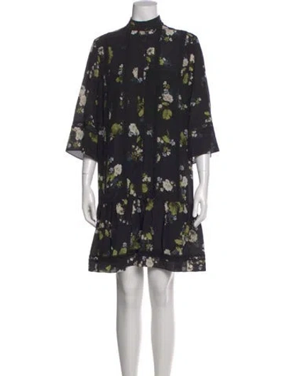 Pre-owned Erdem Silk Knee-length Dress In Multi