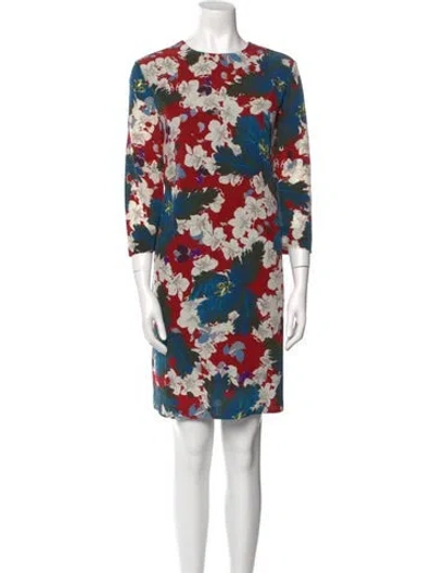 Pre-owned Erdem Silk Knee-length Dress In Multi