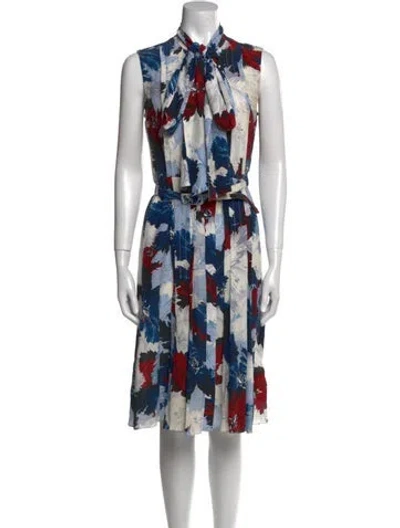 Pre-owned Erdem Silk Knee-length Dress In Multi