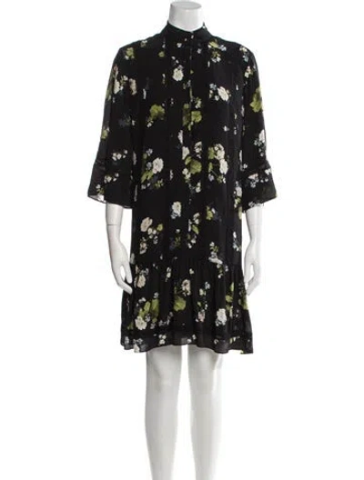 Pre-owned Erdem Silk Knee-length Dress In Multi