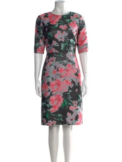 Pre-owned Erdem Silk Knee-length Dress In Multi