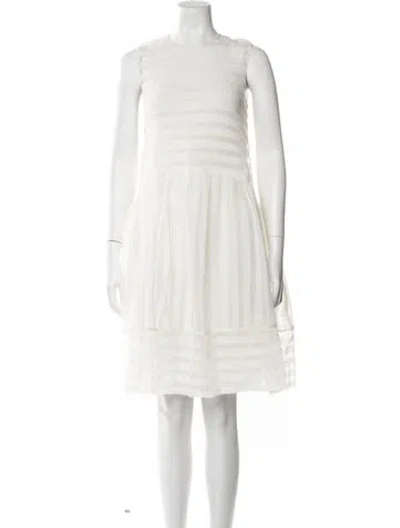 Pre-owned Erdem Silk Knee-length Dress In Neutral
