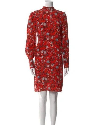 Pre-owned Erdem Silk Knee-length Dress In Red
