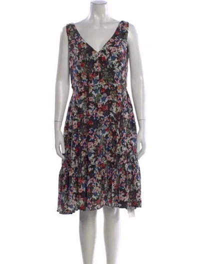 Pre-owned Erdem Silk Knee-length Dress W/ Tags In Black