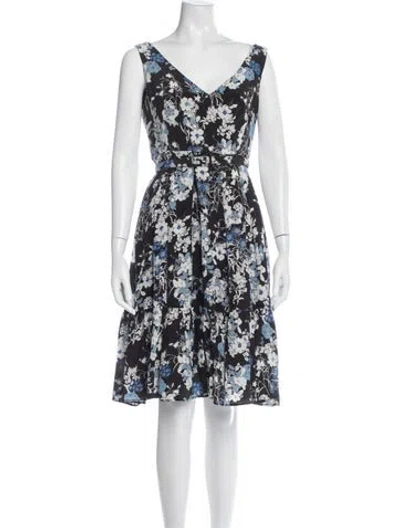 Pre-owned Erdem Silk Knee-length Dress In White