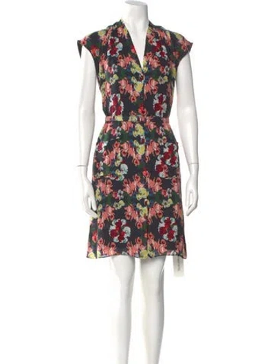 Pre-owned Erdem Silk Knee-length Dress In Yellow