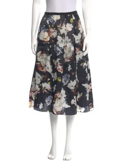 Pre-owned Erdem Silk Knee-length Skirt In Black