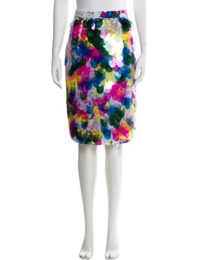 Pre-owned Erdem Silk Knee-length Skirt In White