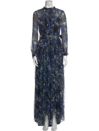 Pre-owned Erdem Silk Long Dress In Blue